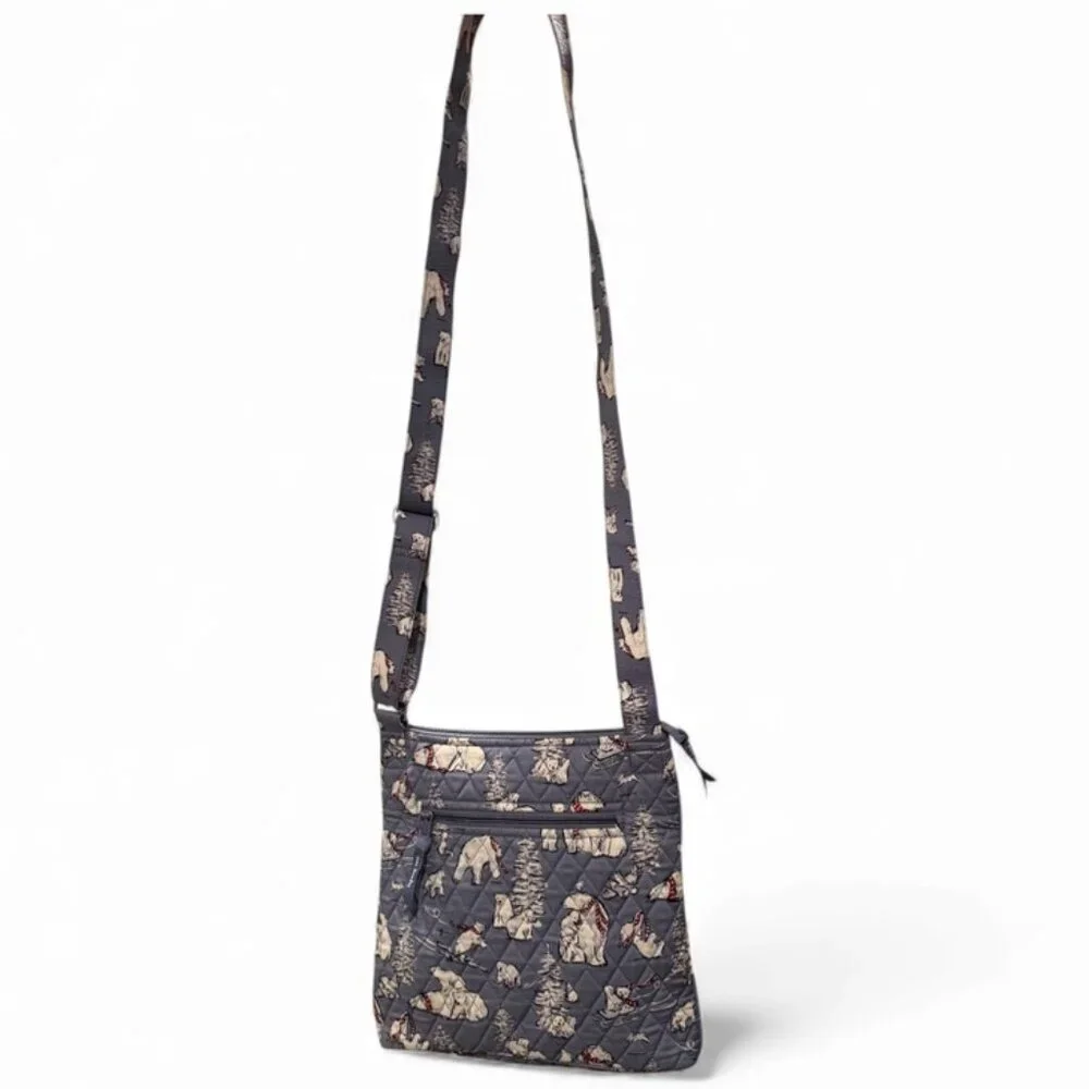 Vera Bradley Iconic Triple Zip Hipster Crossbody Purse – Beary Merry – NWOT - Picture 3 of 8